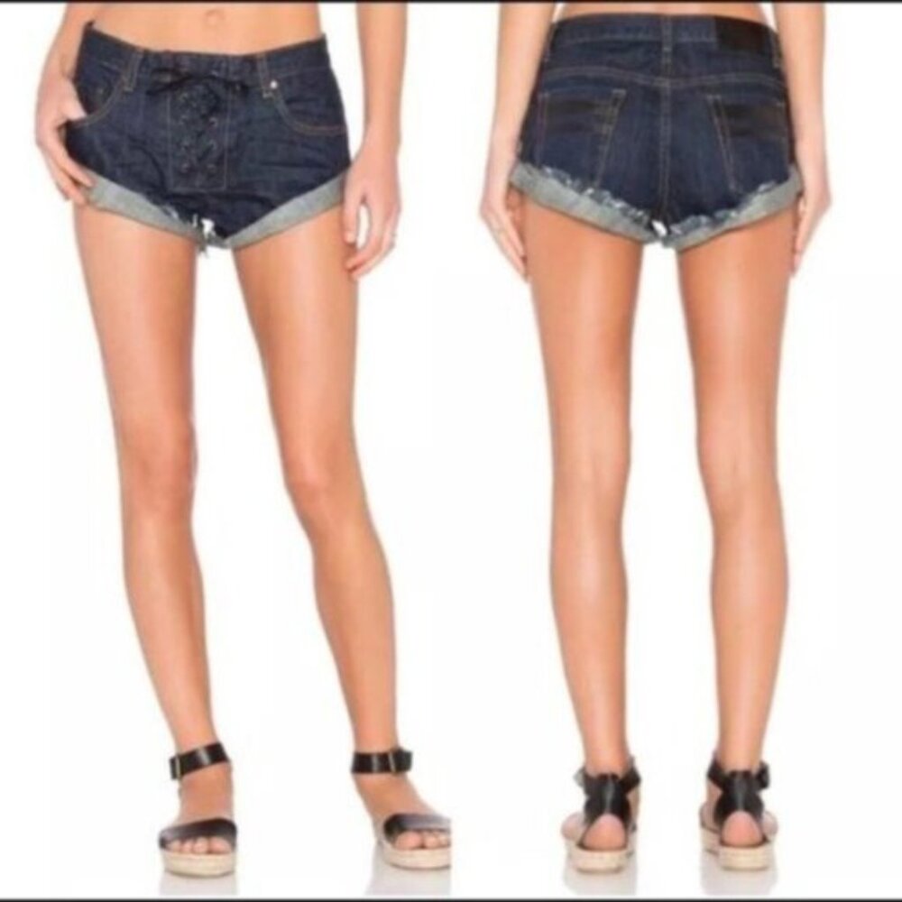 Revolve One Teaspoon Lace Up Cowboy Bandit Shorts 29